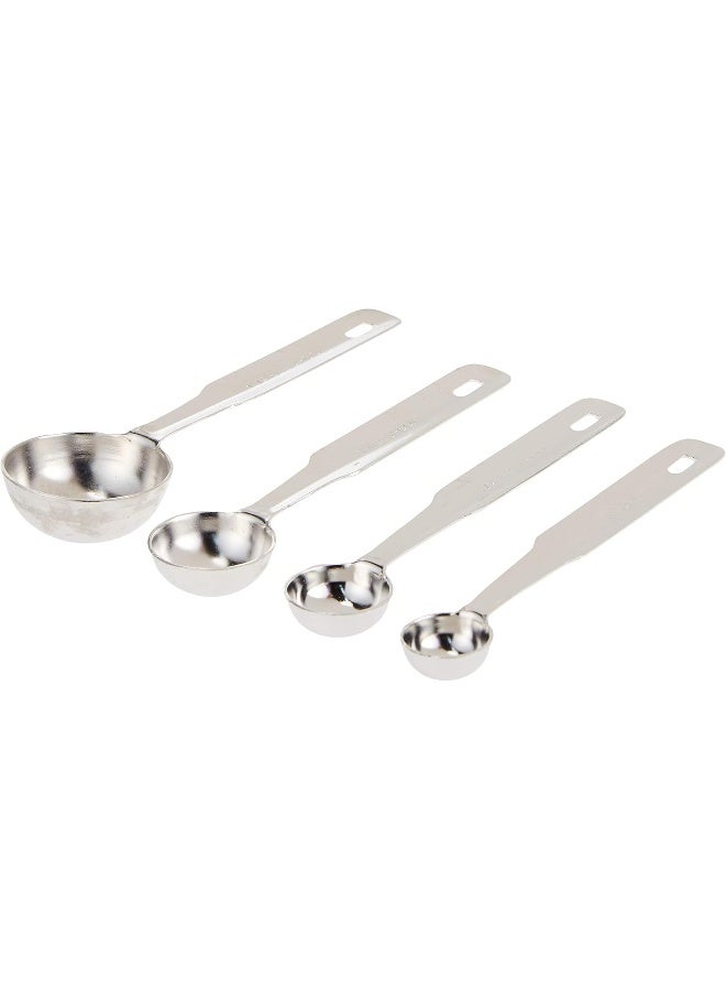 Raj Stainless Steel Measuring Spoons in 4 piece set Silver - Image 1