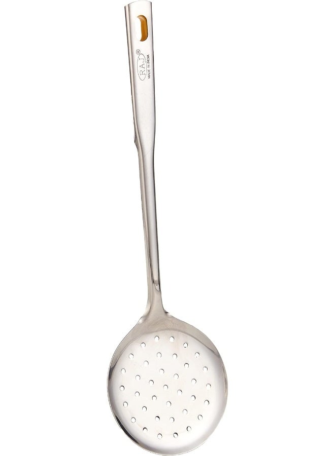 راج ملعقة تصفية كوين من الستانلس ستيل فضي - Image 1