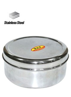 RAJ Puri Dabba Storage Silver 18.5x7.5cm  - Image 1