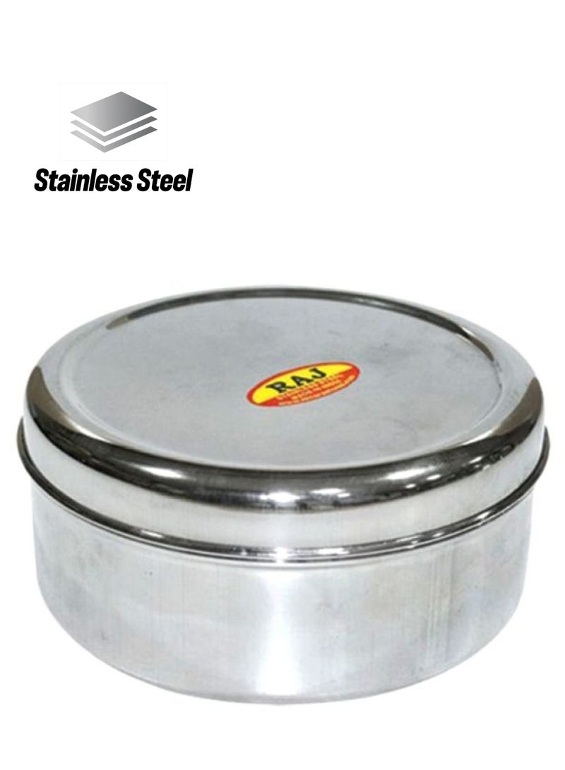 RAJ Puri Dabba Storage Silver 18.5x7.5cm  - Image 1