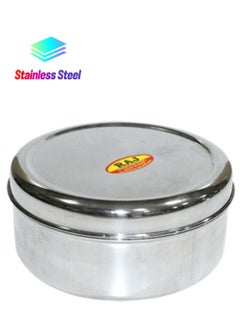 RAJ Puri Dabba Food Container Silver 9x4.5cm  - Image 1