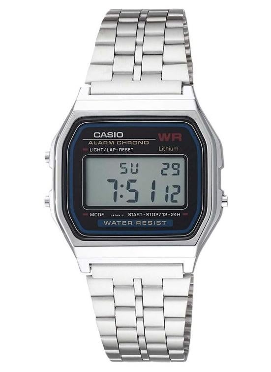 CASIO Men's Stainless Steel Digital Watch A159W-N1DF - 33 mm - Silver - Image 1