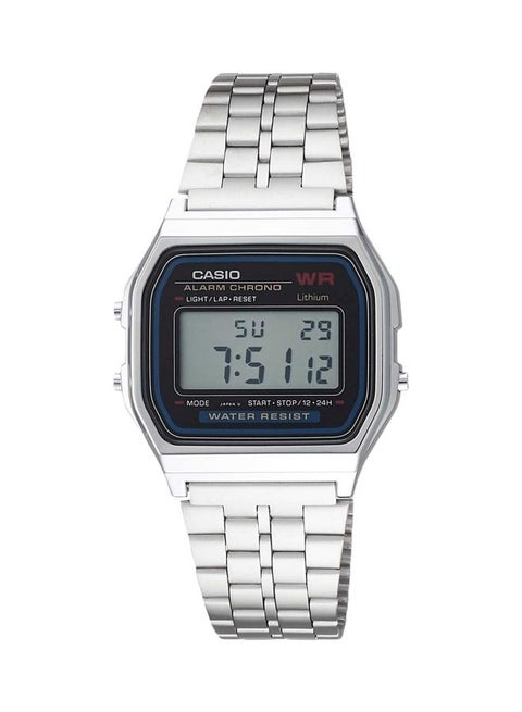 Men's Stainless Steel Digital Watch A159W-N1DF - 33 mm - Silver