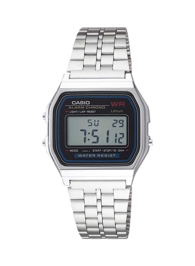 CASIO Men's Stainless Steel Digital Watch A159W-N1DF - 33 mm - Silver - Image 1