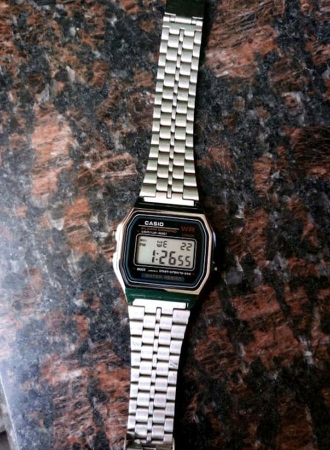 CASIO Men's Stainless Steel Digital Watch A159W-N1DF - 33 mm - Silver - Image 5