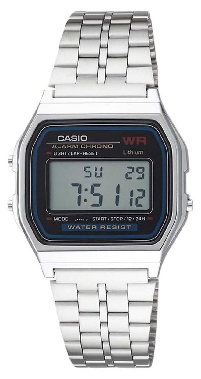 CASIO Men's Stainless Steel Digital Watch A159W-N1DF - 33 mm - Silver - Image 1
