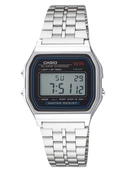 Men's Stainless Steel Digital Watch A159W-N1DF - 33 mm - Silver