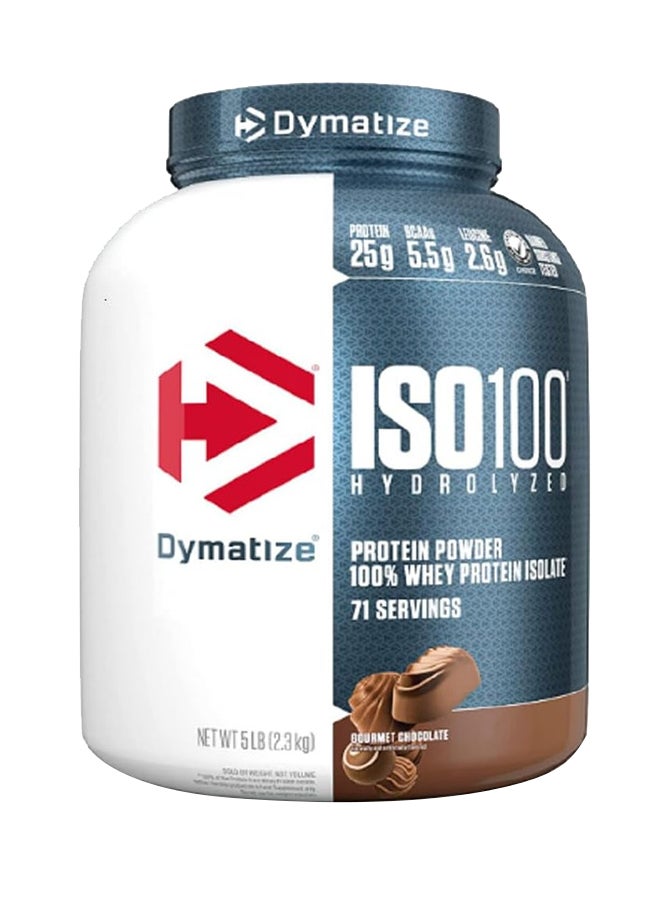 Dymatize - ISO 100 Hydrolyzed Protein Powder, Gourmet Chocolate - 5lbs (71 Servings) - Image 1