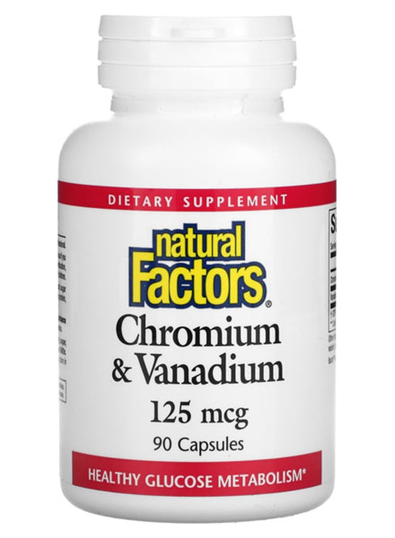 natural Factors - Chromium And Vanadium 90 Capsules - Image 1