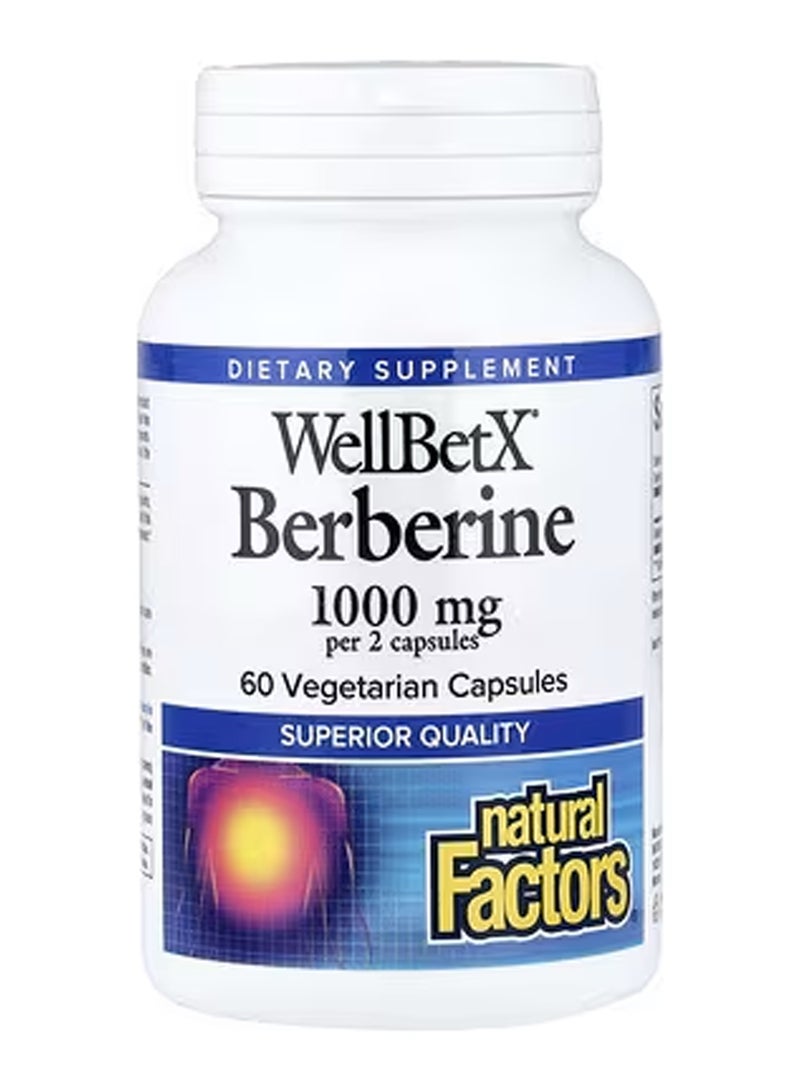 natural Factors WellBetX Berberine 60 Vegetarian Capsules - Image 1
