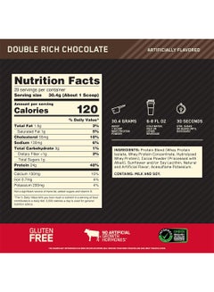 Optimum Nutrition Gold Standard 100 Percent Whey Protein - Double Rich Chocolate 2 Pound (Packaging May Vary)  - Image 2