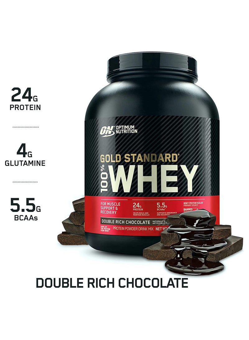 Optimum Nutrition - Gold Standard 100% Whey Protein Powder 5 Lbs Double Rich Chocolate - Image 1