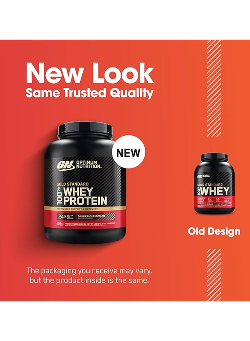 Optimum Nutrition Gold Standard 100% Whey Protein Powder Primary Source Isolate, 24 Grams Protein for Muscle Support - Double Rich Chocolate, 5 Lbs, 74 Servings (2.27 KG) Package May Vary - Image 2