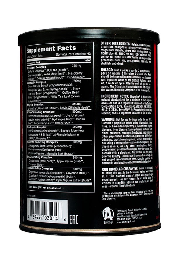 UNIVERSAL - Nutrition Animal Cuts -42Packs Packaging May Vary - Image 1