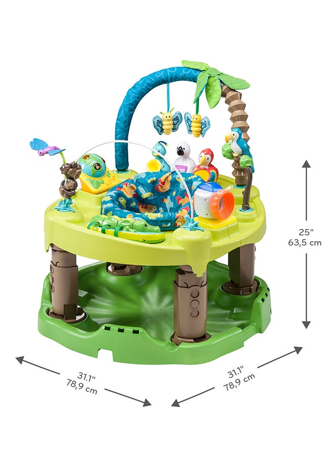 Exersaucer Life In The Amazon Triple Fun Bouncing Activity Saucer - Green