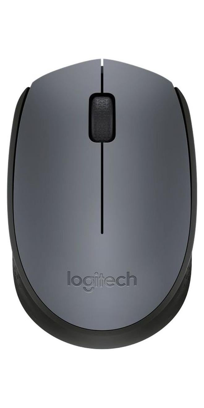 Logitech M170 Wireless USB Mouse, 2.4GHz Wireless Technology, Optical Tracking, Up to 10m Wireless Range, Grey/Black - Image 1