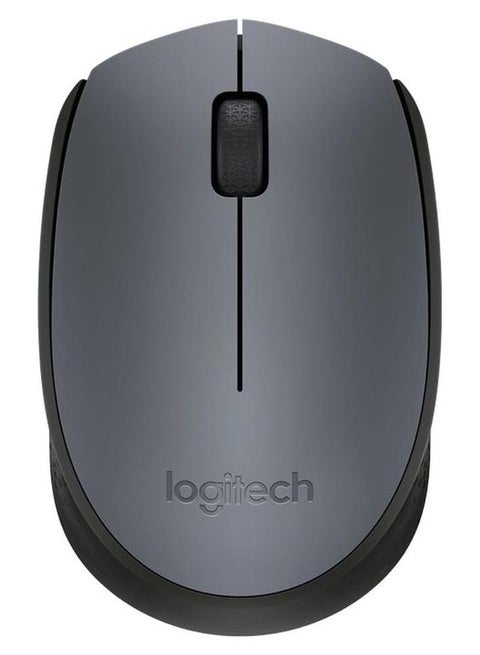 Logitech M170 Wireless USB Mouse, 2.4GHz Wireless Technology, Optical Tracking, Up to 10m Wireless Range, Grey/Black