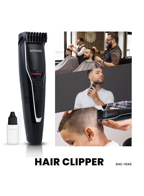 Powerful Hair Clipper with Precision Cutting Blade | Magnetic Motor for Perfect Results | Box Includes 4 Length Limit Combs | Men's Hair Clipper 3W Black