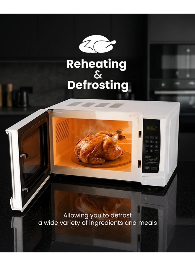 جيباس فرن ميكروويف رقمي مع درجة حرارة قابلة للتعديل ووظيفة مؤقت وظيفة إعادة التسخين وإزالة الجليد قفل للأطفال عناصر تحكم رقمية 20.0 لتر 1200.0 واط GMO1895-20LD أبيض 20 L 1200 W GMO1895-20LD أبيض - Image 3