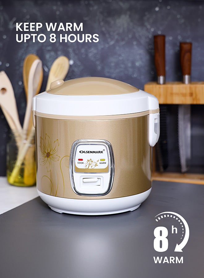 3-in-1 Rice Cooker with Non-Stick Inner Pot, Cook, Steam & Keep Warm Functions,  Keeps Rice Warm for Up to 8 Hours, Easy to Clean, Durable and Tougher Outer Body 1.2 L 400 W OMRC2121NV Brown - pnsku/N12423463A/45/_/1731932360/173f1478-4a4a-4a84-a766-49c9aa71493b