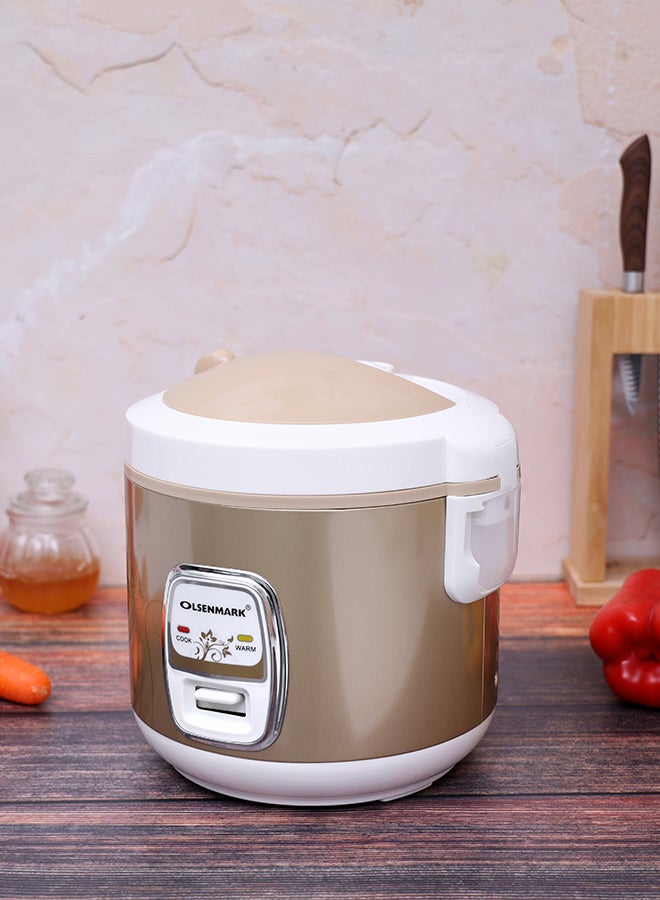 3-in-1 Rice Cooker with Non-Stick Inner Pot, Cook, Steam & Keep Warm Functions,  Keeps Rice Warm for Up to 8 Hours, Easy to Clean, Durable and Tougher Outer Body 1.2 L 400 W OMRC2121NV Brown - pnsku/N12423463A/45/_/1731932360/738af62b-ba50-42dc-836e-19e3b7d9c36c