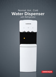 Olsenmark Water Dispenser with Refrigerator, Hot- Cold- Warm Function, OMWD1629 , Cold Temperature: 6-10C - Hot Temperature: <95C - ABS + Iron Side Panel - Heating Power 500W OMWD1629 White  - Image 1