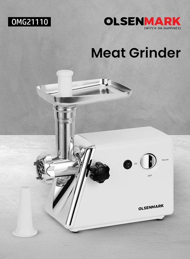 أولسنمارك مفرمة لحم محمولة 800 W OMMG2110 أبيض/فضي - Image 2