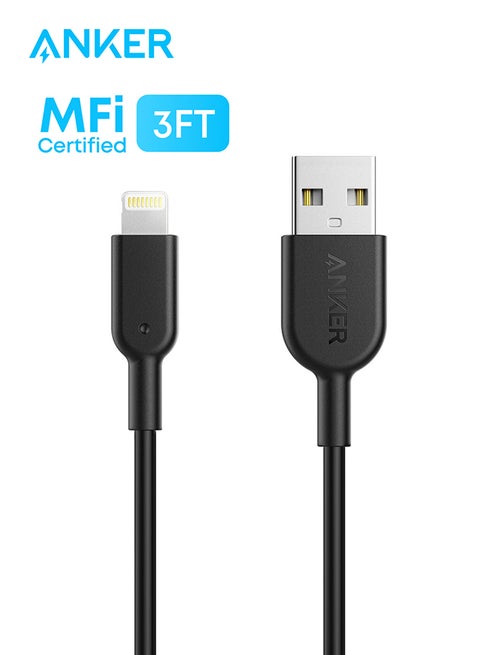 Powerline II Lightning Cable (3ft), Probably The World's Most Durable Cable, MFi Certified for iPhone 14/14 Plus/14 Pro/14 Pro Max/13/12/11/X Series Black