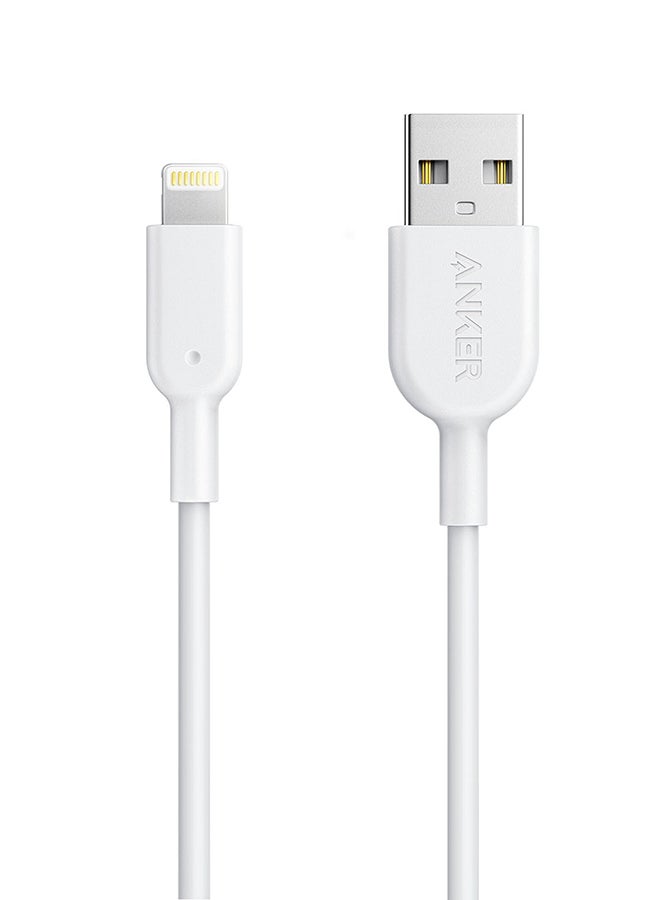Anker Powerline Ii LightningCable (3Ft), Probably The World'S Most Durable Cable, Mfi Certified For iPhone 14/14 Plus/14 Pro/14 Pro Max/13/12/11/X Series White  - Image 1