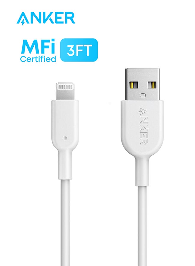 Anker Powerline Ii LightningCable (3Ft), Probably The World'S Most Durable Cable, Mfi Certified For iPhone 14/14 Plus/14 Pro/14 Pro Max/13/12/11/X Series White  - Image 2