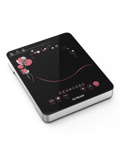 Crownline Infrared Cooker, 2000W, LED Display, Touch Control, 8 Temp Levels (80-600°C), Scratch-Resistant Ceramic Plate, Portable Cooktop for Kitchen (31x39cm Glass Surface) 2200 W IC-195 Black  - Image 1