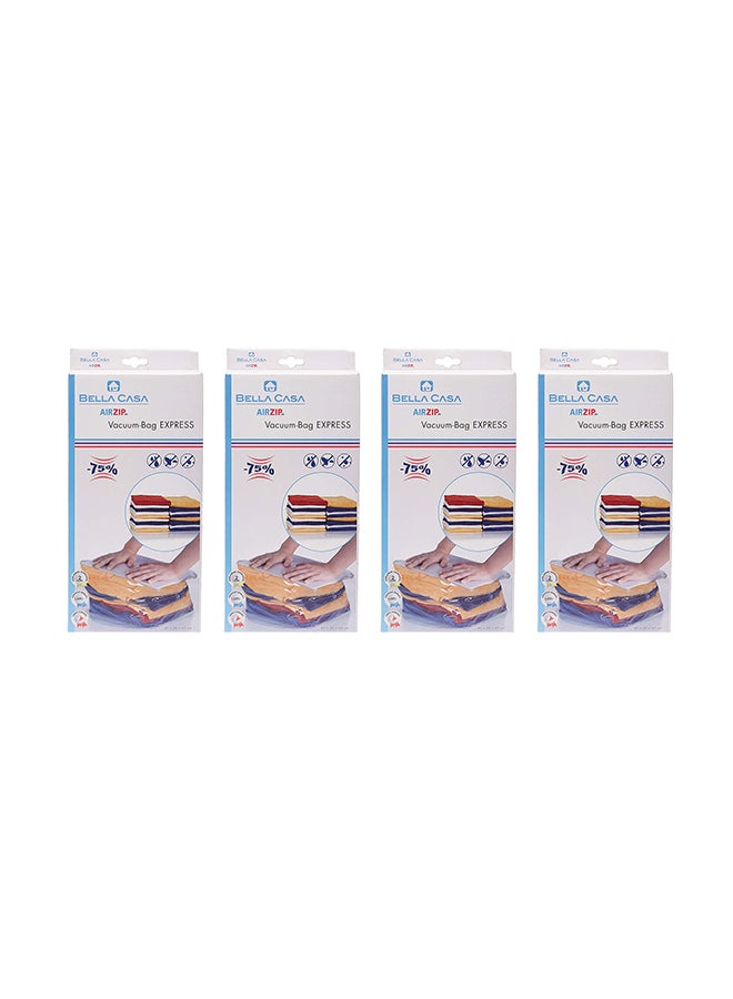 Airzip Vacuum Storage Bag Hand Pressing, Airtight Storage Bag, Reusable Space Saver Compression Bags for Travel Suitcases and Luggage- 25502 Clear 50 x 60 x 30cm - Image 1