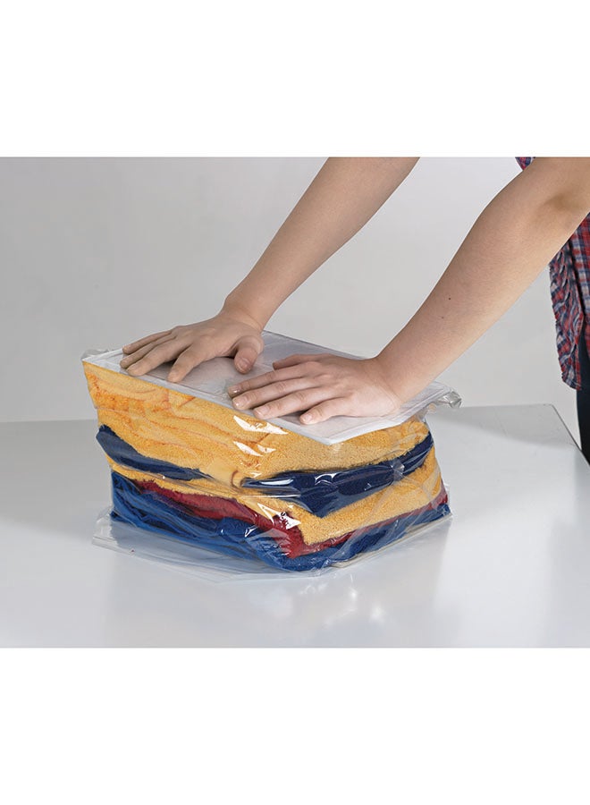 Airzip Vacuum Storage Bag Hand Pressing, Airtight Storage Bag, Reusable Space Saver Compression Bags for Travel Suitcases and Luggage- 25502 Clear 50 x 60 x 30cm - Image 2