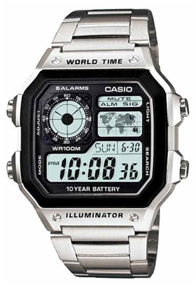CASIO Men's Youth Digital Watch AE-1200WHD-1A - 42 mm - Silver - Image 1