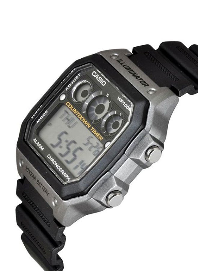 CASIO Men's Youth Series Water Resistant Digital Watch AE-1300WH-8A - 45 mm - Black - Image 3
