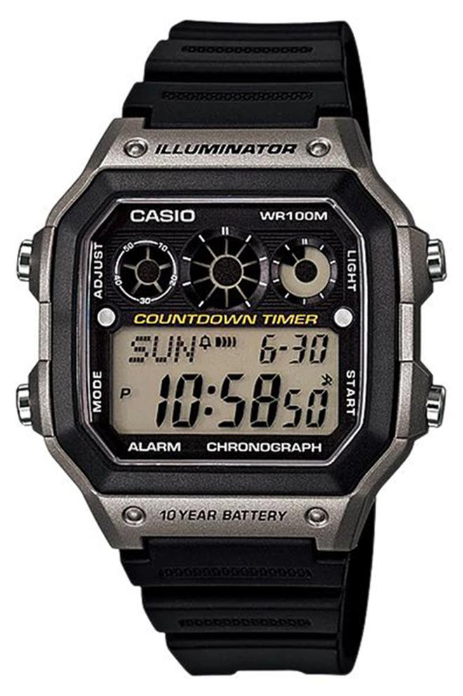 CASIO Men's Youth Series Water Resistant Digital Watch AE-1300WH-8A - 45 mm - Black - Image 1