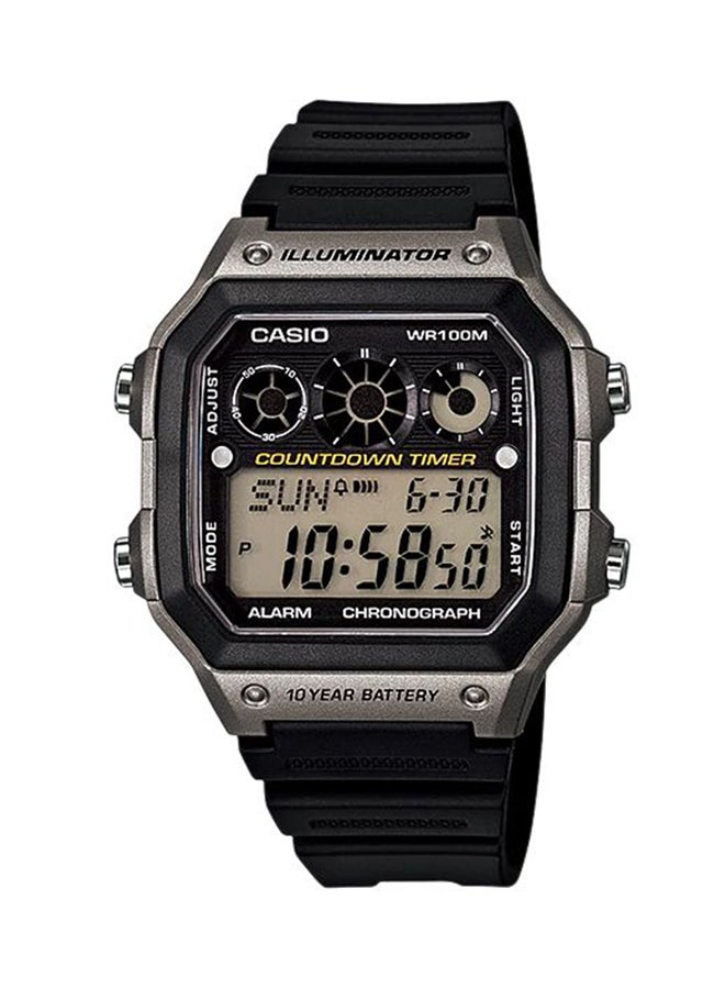 CASIO Men's Youth Series Water Resistant Digital Watch AE-1300WH-8A - 45 mm - Black - Image 1