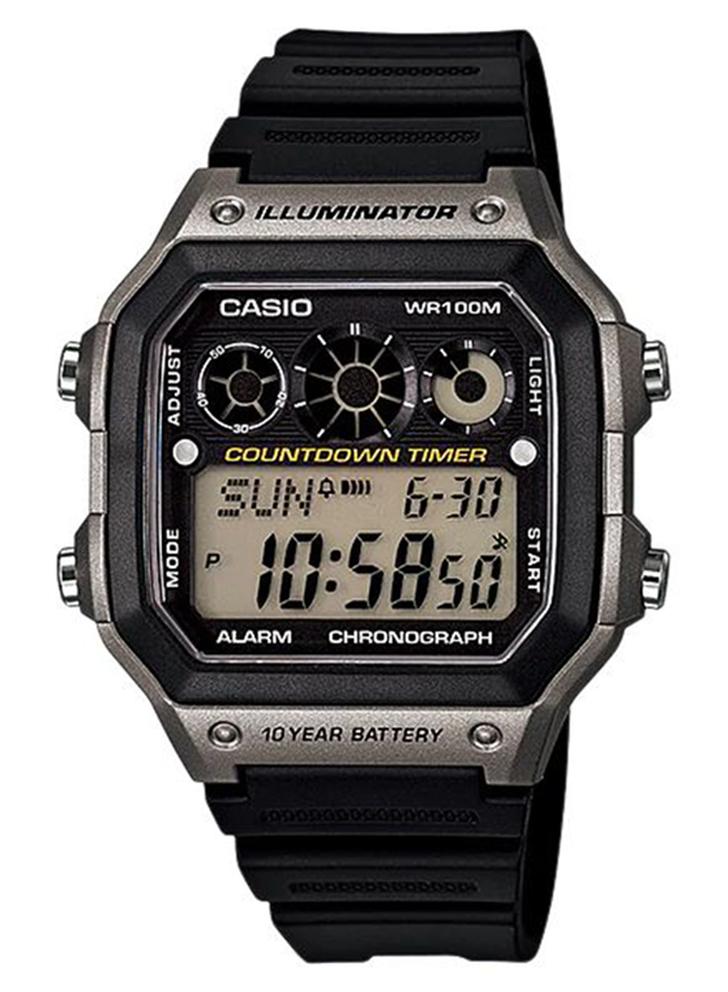 CASIO Men's Youth Series Water Resistant Digital Watch AE-1300WH-8A - 45 mm - Black - Image 1