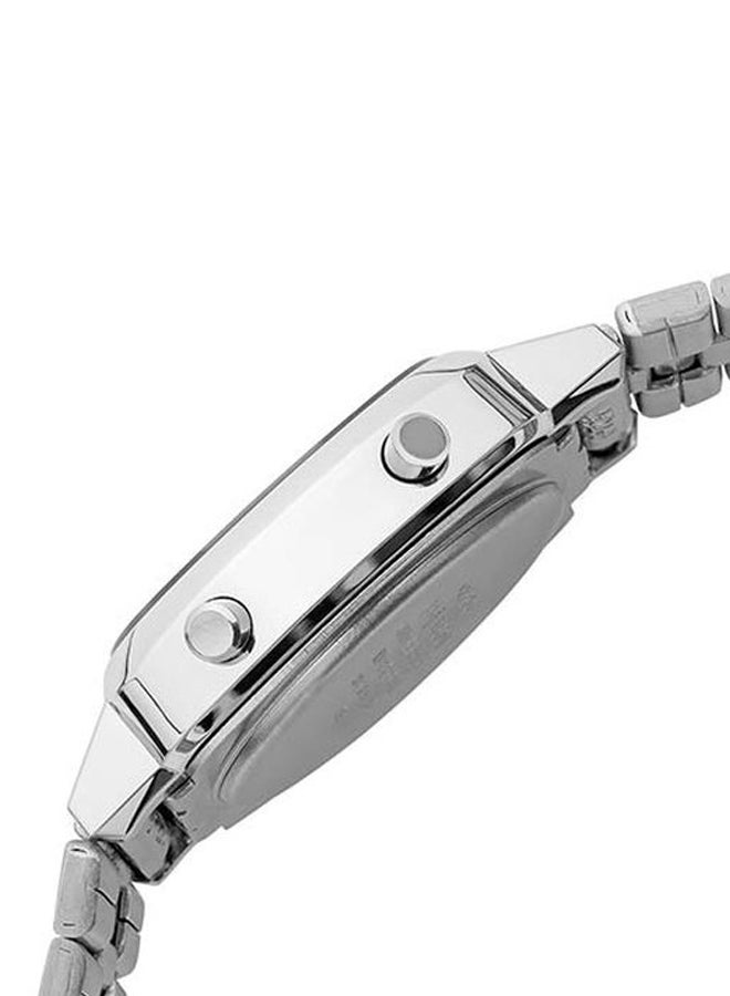 CASIO Women's Water Resistant Stainless Steel Digital Watch LA-670WA-1D - 25 mm - Silver - Image 3