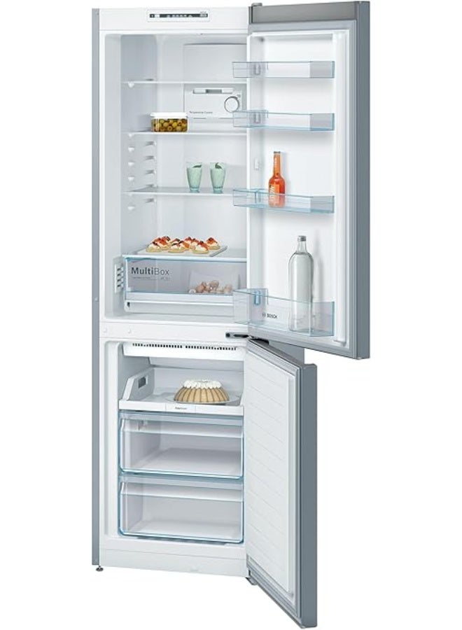 BOSCH 329 L Gross and 302 L Net Capacity Refrigerator With Bottom Freezer, Series 2,No Frost, Multi-Airflow System, KGN36NL30M Silver KGN36NL30M Silver - Image 3