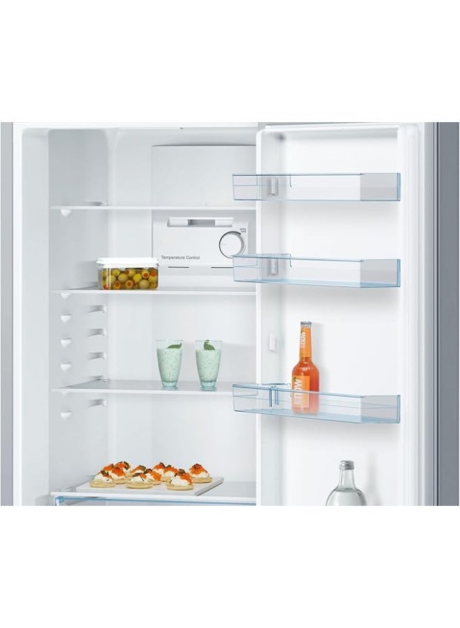 BOSCH 329 L Gross and 302 L Net Capacity Refrigerator With Bottom Freezer, Series 2,No Frost, Multi-Airflow System, KGN36NL30M Silver KGN36NL30M Silver - Image 5