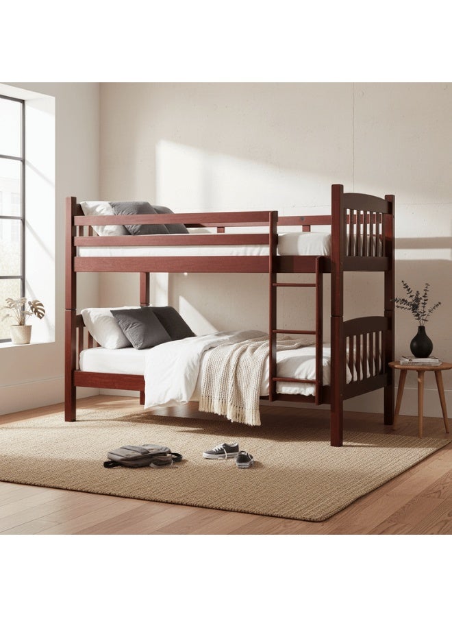 Pan Home KERA KIDS BUNK BED 90X200 CM Brown 214x156x99cm - Image 2