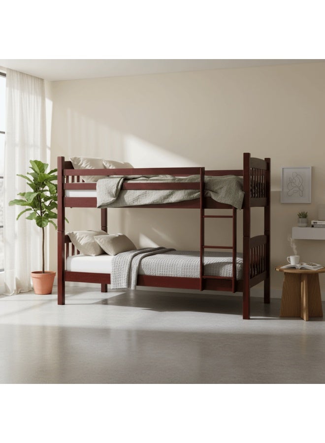 Pan Home KERA KIDS BUNK BED 90X200 CM Brown 214x156x99cm - Image 5