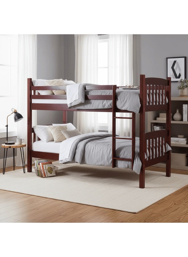 Pan Home KERA KIDS BUNK BED 90X200 CM Brown 214x156x99cm - Image 1