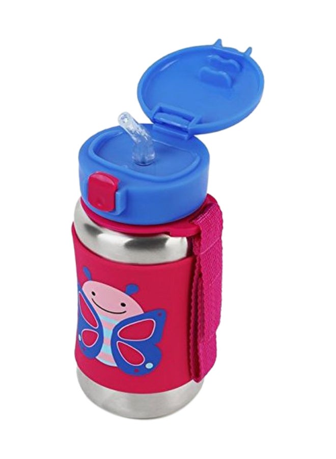 سكيب هوب زجاجة بماصة من الاستانلس ستيل وطبعة فراشة - ألوان متعددة - Image 2