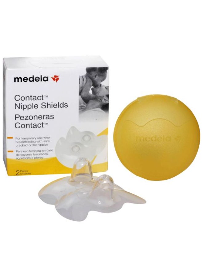 Medela - 2 Pieces Contact Nipple Shields Small - Assist With Latching, Protective Barrier Made From Soft Silicone - Packaging May Vary - Image 1