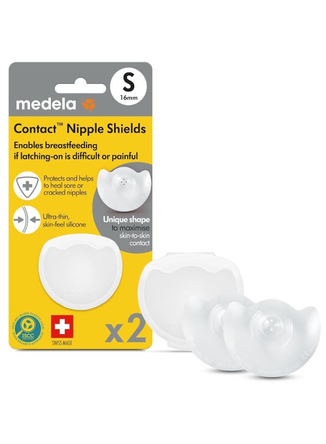 Medela - 2 Pieces Contact Nipple Shields Small - Assist With Latching, Protective Barrier Made From Soft Silicone - Packaging May Vary - Image 1