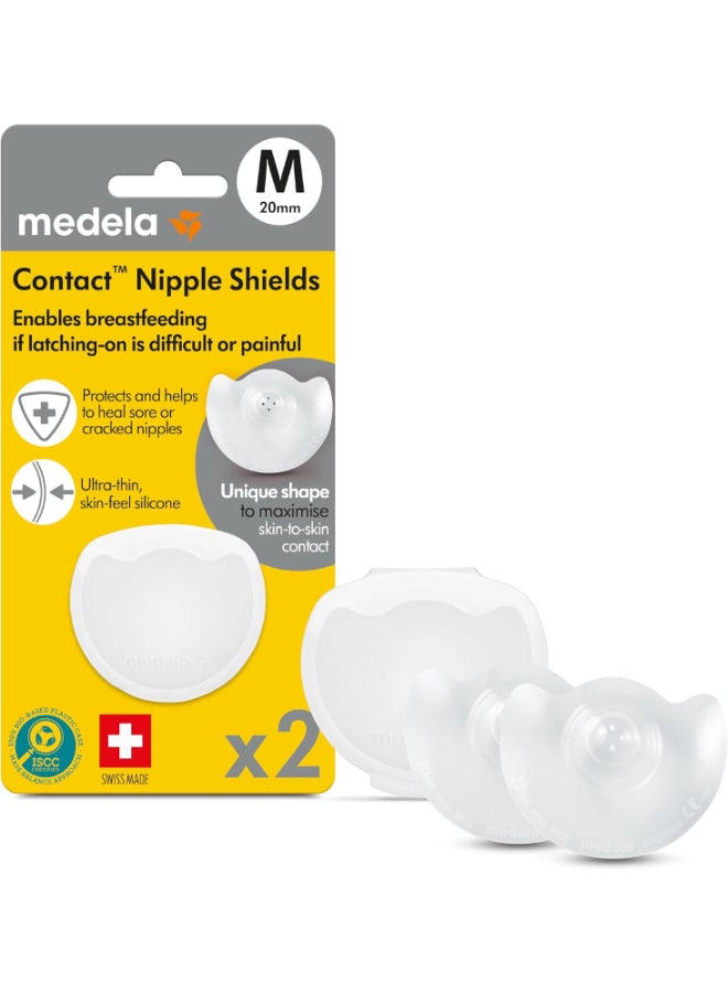 Medela - 2 Pieces Contact Nipple Shields Small - Assist With Latching, Protective Barrier Made From Soft Silicone - Packaging May Vary - Image 1