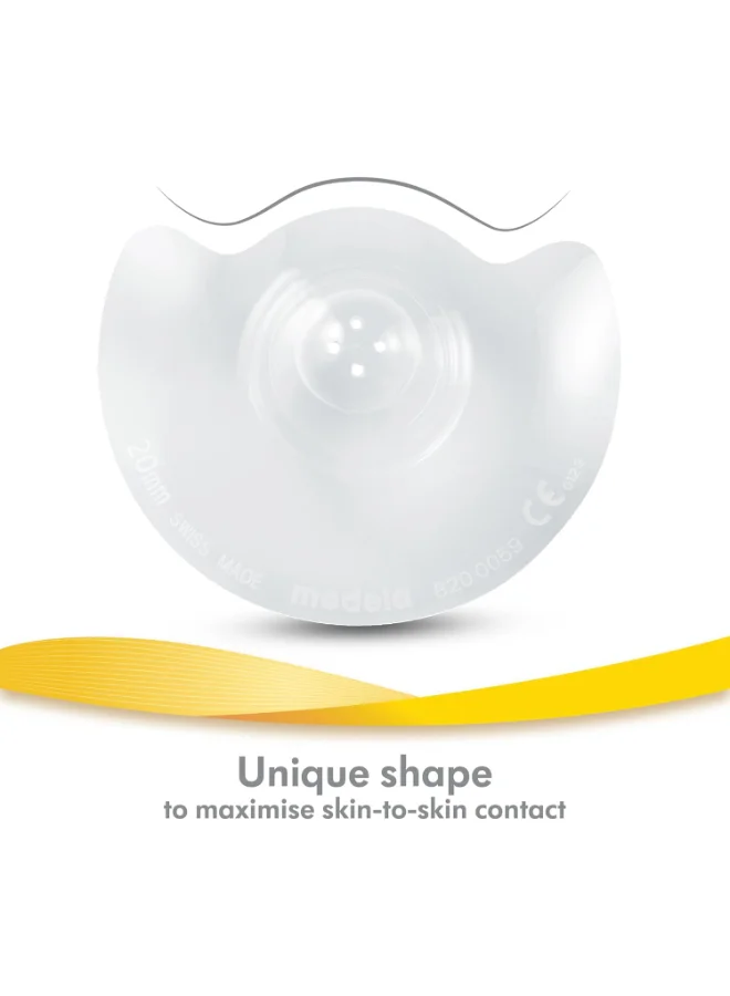 Medela 2 Pieces Contact Nipple Shields Small - Assist With Latching, Protective Barrier Made From Soft Silicone - Packaging May Vary