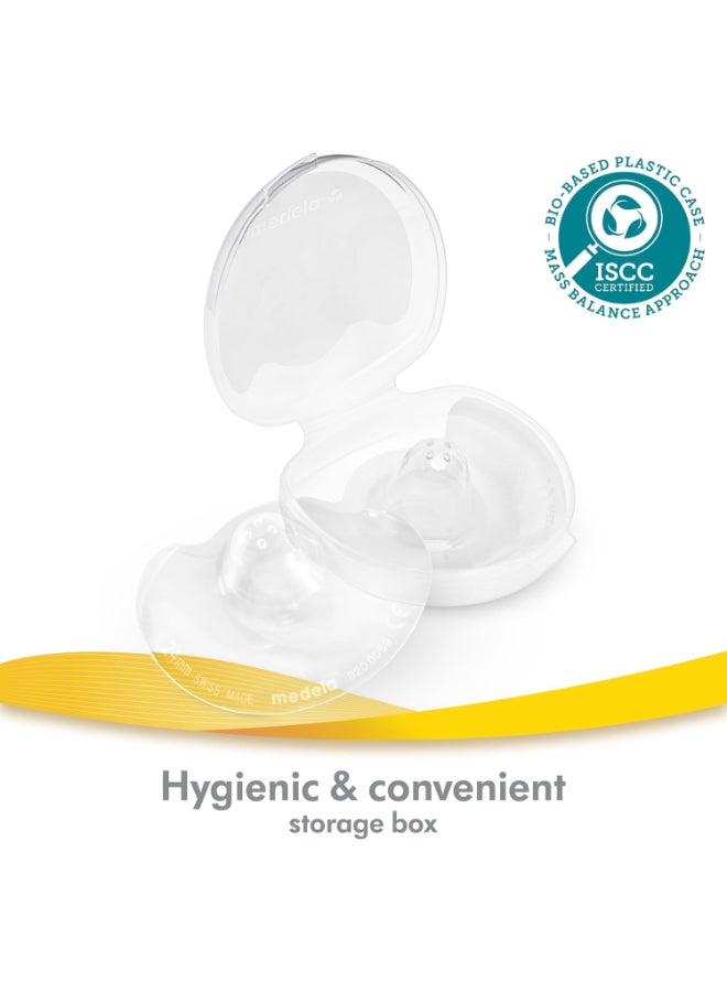 Medela - 2 Pieces Contact Nipple Shields Small - Assist With Latching, Protective Barrier Made From Soft Silicone - Packaging May Vary - Image 1